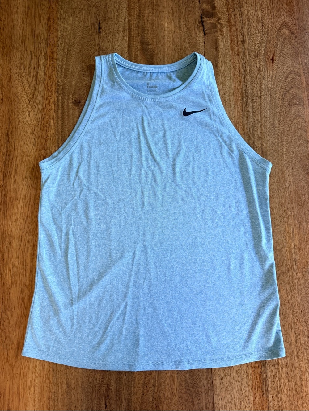 Nike Light Blue Athletic Tank Top with Black Swoosh